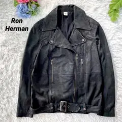 RonHerman ロンハーマン レザー ライダース ジャケット S ヌバック黒