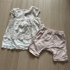 パンプルムース　チュニック　パンツ　2点セット　花柄　90センチ
