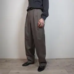 Margaret Howell ２タックスラックスパンツ ブラウン/VW205