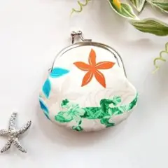 ハワイアン がま口 小銭入れ お財布 ハンドメイド フラダンス