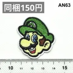 AN63 ルイージ　マリオ　アイロン接着　刺繍ワッペン　パッチ