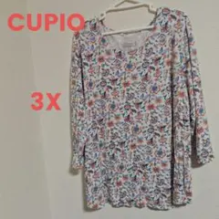 CUPIO 花柄 3Xサイズ 長袖チュニック