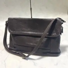 中古 GENTEN ゲンテン フラップ オイルレザー ショルダーバッグ