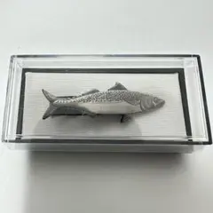 希少品　魚　ネクタイピン　ヘアピン　サバ　カマス　秋刀魚　釣り　シルバー