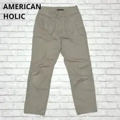 nm46 アメリカンホリック：ストレートパンツ　シンプル　グレー　S