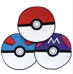【3枚セット】ポケモン モンスターボール　ミニタオル ハンカチ