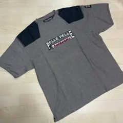 Pelle Pelle ペレペレ　ロゴ Tシャツ グレー　ビッグ　メンズ