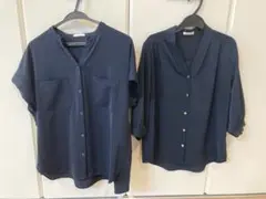 【２点セット】 ハニーズ ネイビー ブラウス Mサイズ