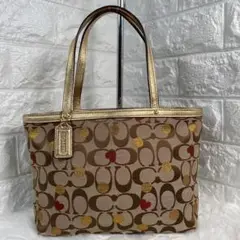 ✨美品✨ シグネチャー x ハート COACH ハンドバッグ