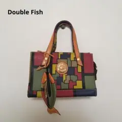 美品★Double Fish ミニハンドバック ストラップ付き