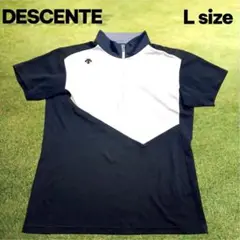 DESCENTE デサント ゴルフ シャツ ハーフジップ モックネック L