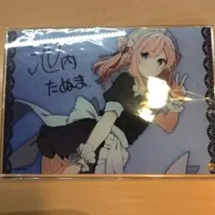 池内たぬま　複製サイン入りアクリルボード メイド服少女