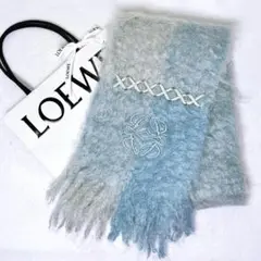 ふわもこあったか✨LOEWE ロエベ アナグラム モヘア フリンジ マフラー