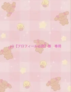 pii【プロフィール必読】様　専用ページ