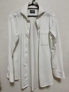 【スーツセレクト】ホワイト スリムフィット 長袖シャツ 4S