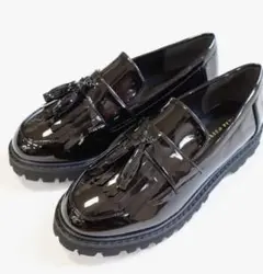 エナメルローファー 厚底 ほほ新品