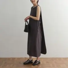 アーバンリサーチ　コットンラップライクストレートワンピース ロング 23SS