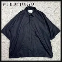 PUBLIC TOKYO 黒 半袖ポロシャツ 02