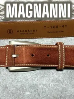 ✨美品✨ MAGNANNI T-105-42 スエードレザーベルト ブラウン