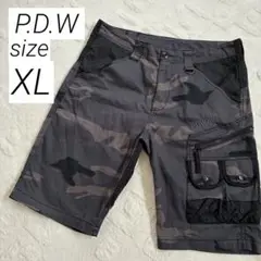 AVIREX P.D.W. タクティカル ショートパンツ ブラック迷彩 XL