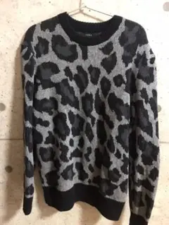 レオパード 柄ジャガードセーター