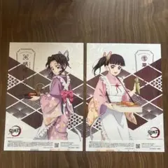 鬼滅の刃　胡蝶しのぶ　栗花落カナヲ　セブンイレブン　クリアポスター　セット売り