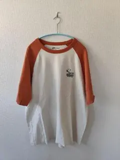 スヌーピー　Tシャツ　オレンジ/ホワイト