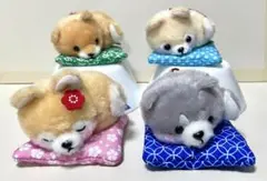 未使用【全４種コンプリートセット】豆しば三兄弟 お座布でまったり LMC