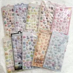 未開封/ボンボンドロップシール ぷくぷくシール 立体 平成レトロ 動物 女の子