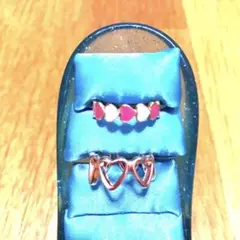 ピンクハート指輪