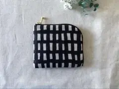 ミナペルホネン　sora check ミニ財布　コインケース　ポーチ