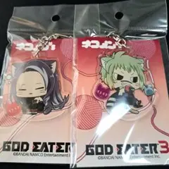 GOD EATER 3 ネコメンズアクリルキーホルダー ジーク ルル 2点セット