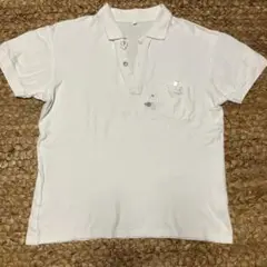 白ポロシャツ 160 ポケット付き