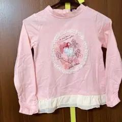 Dolly Ribbon ピンク 長袖シャツ 130