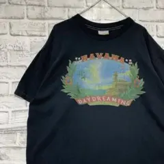 USA製90sヴィンテージTシャツ！シングルステッチ　ブラック半袖古着XL724