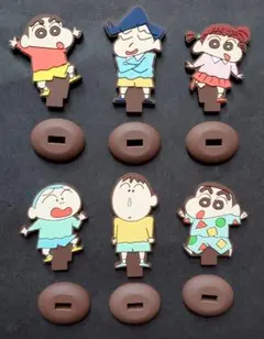 クレヨンしんちゃん　ラバースタンド　6種コンプリート