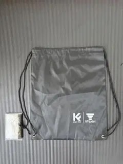 KEY FIT STEADY グレー ドローストリングバッグ