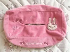 マザーガーデン うさもも ティッシュカバー うさぎ ピンク