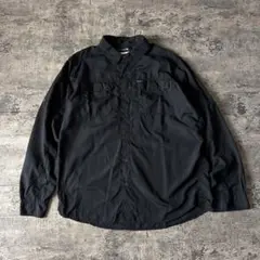 コロンビア 長袖シャツ L ナイロンシャツ ブラック オムニシェイド ゆるダボ