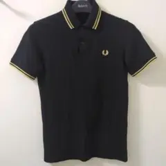 FRED PERRY M12 ポロシャツ 黒　金　 36 イングランド製
