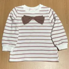 西松屋★ELFINDOLL★長袖トップス★リボン★ボーダー★100cm