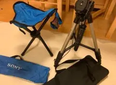 激レア超美品　SONYビデオ三脚VCT-D 680RM 携帯用折りたたみイス付き