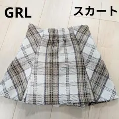 GRL　グレイル　インパン裏地付き　チェック柄プリーツスカート　Sサイズ