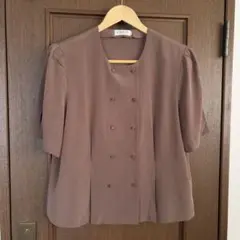 レディース　ブラウントップス　半袖　VINVERT