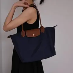 新品未使用 ロンシャン LONGCHAMP ネイビー トートバッグ 大容量 L