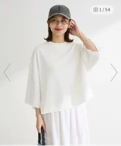 新品【 シュガースプーン 】トレーナーTシャツ　白T　透けないTシャツ　トップス