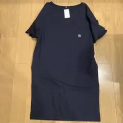 【未使用品】UNIQLO ネイビー 半袖カットソーワンピース M