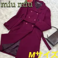 【激レア希少品‼️】MIUMIU ミュウミュウ ウールコート パープル 紫