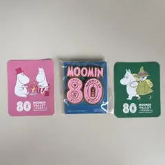 ムーミン　ムーミンの日　80周年　ピンバッチ　シール