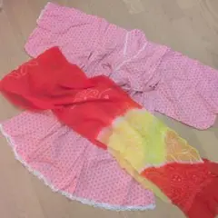 新品　ハンドメイド　スカート浴衣　禰豆子　帯つき